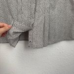 Dana Buchman  black white dotted print short sleeve button down blouse pleated M Photo 4