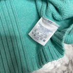 Lands' End  100% Baumwolle Full Zip Double Zipper Blue Cable knit sweater small Photo 4