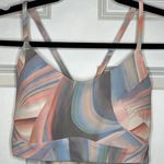 CALIA Restore Strappy Back Bra Mother of Pearl Print Medium Peach Blue Pink Photo 1