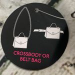 NOBO Black Leather Belt Bag Convertible Crossbody Chain Strap Mini Purse 2X NWT Photo 2