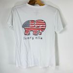 Ivory Ella  Elephant RWB Flag pocket T shirt Small Photo 6