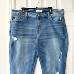 Kancan Piper Curvy Mid Rise Distressed Boyfriend Denim Jeans 16W KC8631M Photo 4
