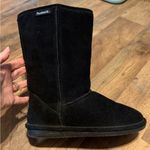 BEARPAW  Emma Tall Classic Black Boots Suede Fur Lined Size 8 Photo 14