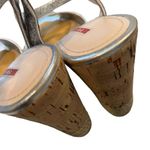 Prada Silver Glitter Cork Wedge Sandal, Sz 40 Photo 13