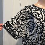 Chico's  3 Monochrome Paisley Mini Dress smocked waist Photo 4