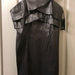 Alyn Paige Ayln Paige dark grey metallic one shoulder dress sz 22 Photo 0