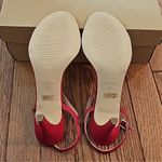 Anthropologie  Gorgeous Red Heels - size 6.5 New in Box Photo 4
