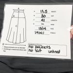 VTG Fritzi California Pleated Maxi Skirt Size 13/14 Minimal Academia Modest 80s Black Photo 10