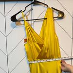 Veronica Beard Women’s Sanderson Dress Bright Sunset Yellow Silk Cowl neck Dress Photo 3