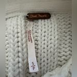 Free People Sweater Knit Crop Balloon Oversized Sleeve White S Photo 5