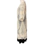 Rebellion Again Women's Open Front Crochet Lace Boho Duster Kimono Size Large Photo 6