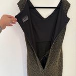 Alex Evenings Black Sleeveless Maxi Formal Dress Gold Metallic Size 8 Photo 7