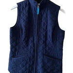 Van Heusen  Navy Quilted Cozy Sleeveless Vest Full Zip Polyester SZ SP Photo 0