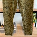 Athleta  Mid-Rise Transcend 7/8 Tight Legging Capri in Green Animal Print, M Photo 3