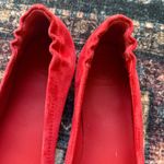 Tory Burch  red suede ballet round toe flats shoes minnie Photo 6
