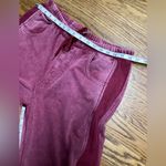 Blue Velvet contrast Joggers. Burgundy. Size Large Photo 11