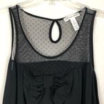 Ambiance Apparel Y2K Babydoll Mesh Bow Top Womens Small Fairygoth Whimsigoth Black Photo 1