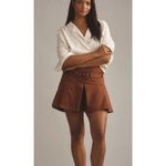 Maeve Anthropologie Belted Skort brown women’s size 4 NEW Photo 2