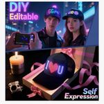LED Cap with Programmable App Control and Editable Colorful LED Hat Black Photo 7