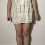 Penelope Tree Bohemian Bridal High Neck White Lace Mini Size 14 NWT Photo 0