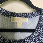 Michael Michael Kors Blue Giraffe Print T Shirt Dress Ruched Side Sz XL Photo 7