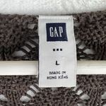 Gap  Large L Cardigan Sweater Y2K 90s Grunge Whimsy Casual Brown Crochet Women's Photo 4