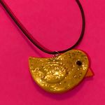 Handmade NEW Bling Yellow Baby Chick Farm Necklace Choker Photo 1