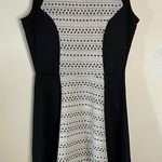 Maurice's Black White Aztec Textured Sleeveless Fit & Flare A Line Dress Size S Photo 0