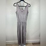 Garnet Hill  Maxi Dress M | Taupe Sequin Sleeveless Glamour Loungewear or Disco N Photo 13