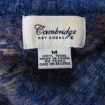 Cambridge Dry Goods vintage 100% wool fair isle cardigan sweater, M Blue Size M Photo 15