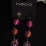 Bebe New  3 tiered thread & Beaded Earrings Photo 0