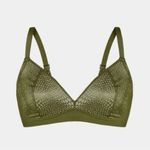 Knix Underwear Lace bra bralette gossamer olive metallic shiny Green Size M Photo 5