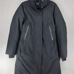 Athleta Black Outbound Parka Coat Women Size XS Down MISSING HOOD Long Photo 0