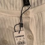 EXPRESS Petite Ribbed Crew Neck Cardigan Photo 2