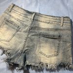 Source Unknown  Light Blue Frayed Jean Shorts Photo 5