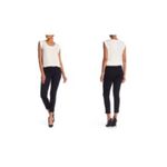 Amanda & Chelsea  14 Heavy Knit Black Paisley Print Pants Workwear Photo 1