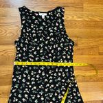 BP Women’s Small Black Pink Floral Sleeveless Shorts Ruffle Button Romper Photo 2