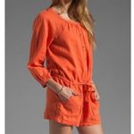 Juicy Couture Medium Orange Linen Blend Romper Photo 1