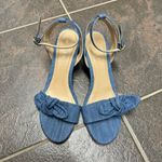 Draper James x M.Gemi Risata Chambray Bow Sandals Womens Shoes Blue EU 37.5 Size 6.5 Photo 12