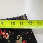 My Michelle  Midi Skirt M Black Floral Whimsigoth Lettuce Hem Romantic Vamp Photo 8