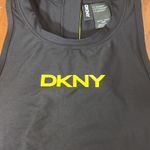 DKNY Black Sleeveless Racerback Pullover Swimwear Bikini Top Size M NWOT Logo Photo 2