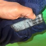 ZARA  Knit Navy Blue and Black Metallic Chevron Maxi Dress size Small Photo 5