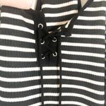 Acemi Fitted Striped Lace Up Tank Top Photo 3