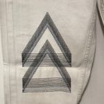 Marc Jacobs  Womens Big Jean 26 White Capri‎ Denim Embroidered Cropped NWT Photo 2