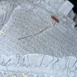 Free People NEW  Cecelia Puff Sleeve Smocked embroidered Rosette Cute Top L Photo 3