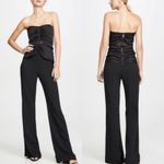 JONATHAN SIMKHAI Ruched Strapless Jumpsuit Size 4 Black Minimalist Formal Photo 3