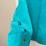 Fantastic Fawn Smiley Face Patch Corduroy Shacket in Jade Size Small Photo 5