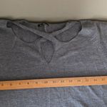 Vila Milano Gray Pullover Sweater Wool Blend Unique Cutout Design Neck Size L? Photo 8