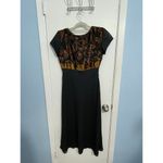 Y2k Urban Angel Dress Dress Small Velvet Burnout Black Copper Leaves Whimsigoth Photo 2