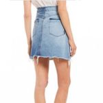 Chelsea and Violet Skirt Womens 26 Two Tone Asymmetric Raw Hem Jean Mini Retro Y2K Photo 1